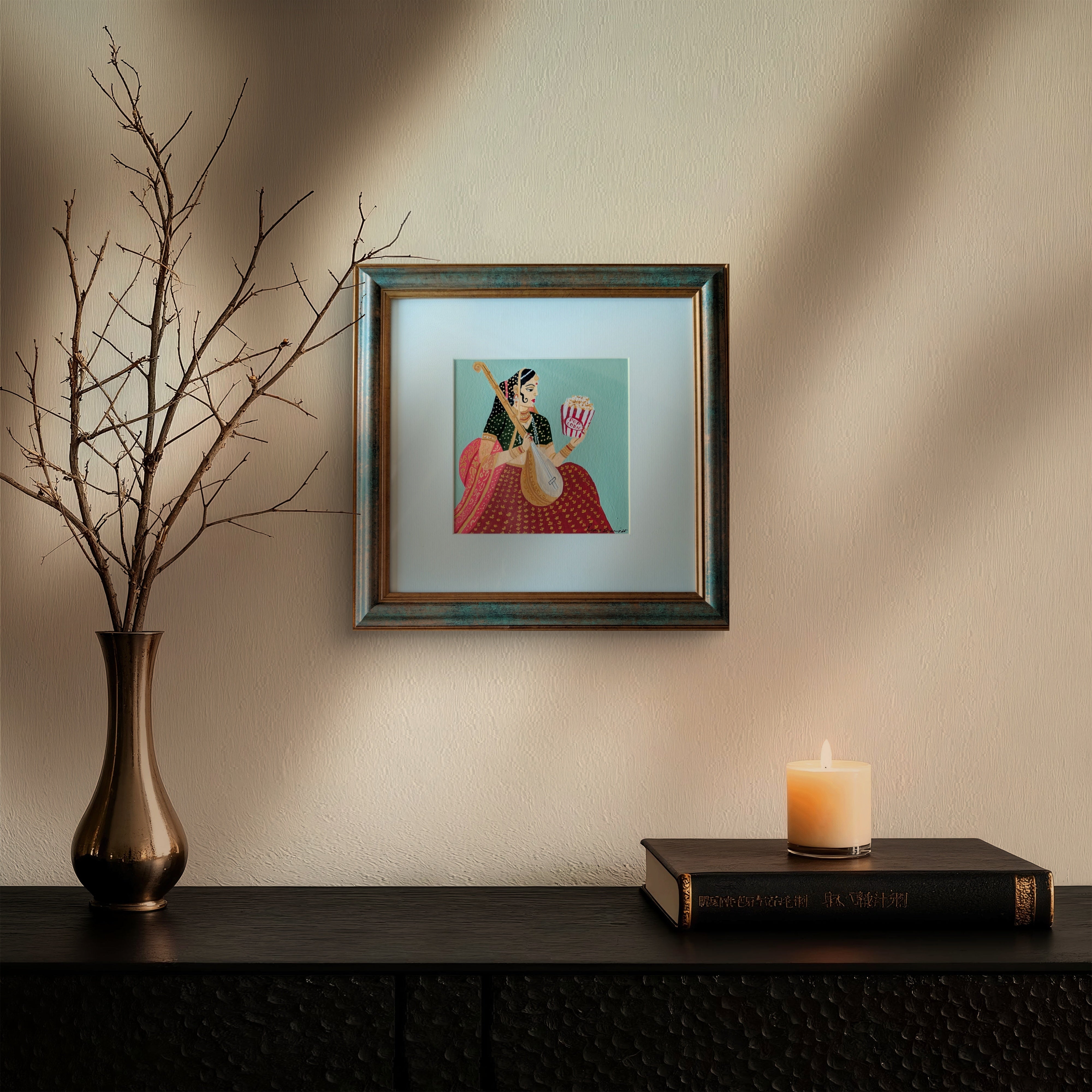 The Regal Rebel (Framed Gouache Painting)