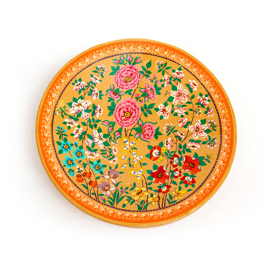 Flame Garden Papier-mâché Plate