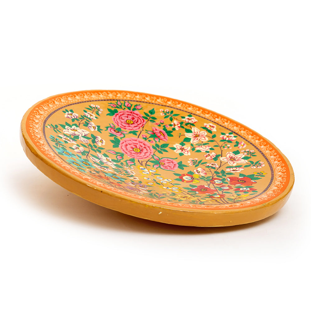 Flame Garden Papier-mâché Plate
