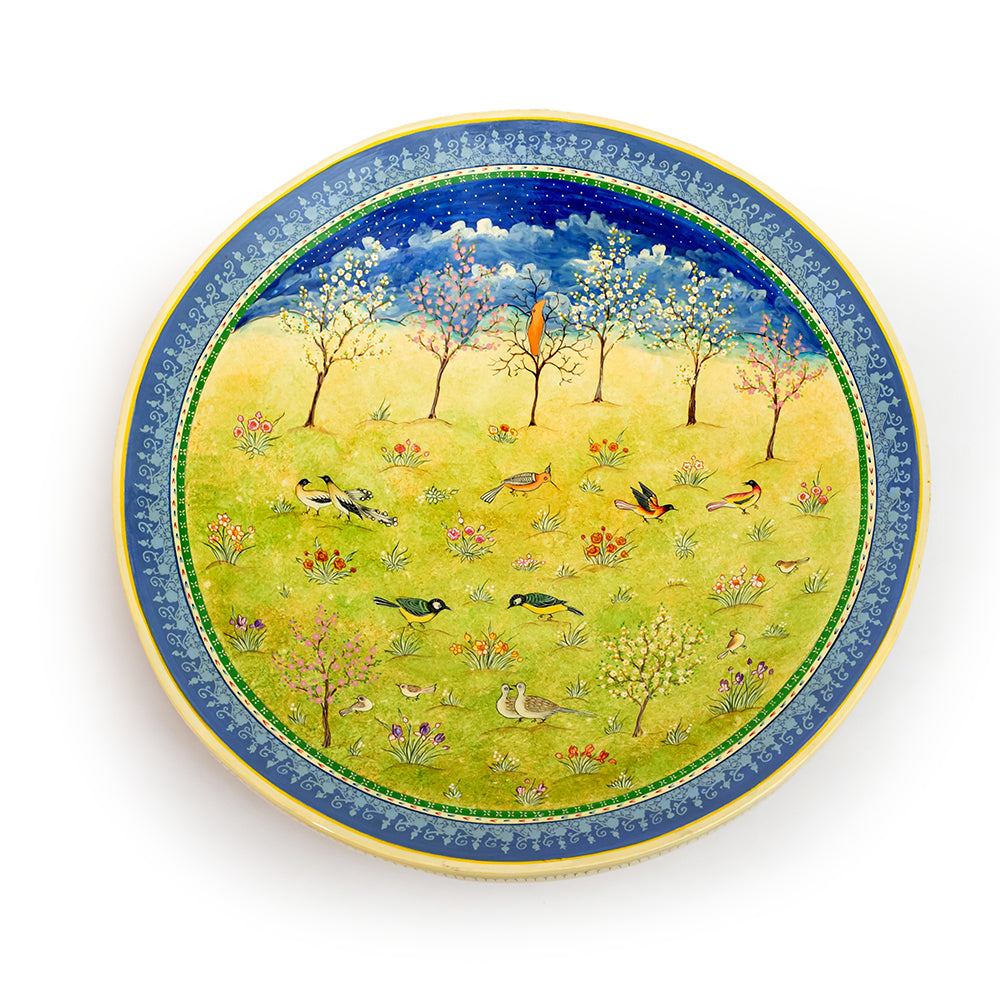 Sky Meadow Papier-mâché Plate