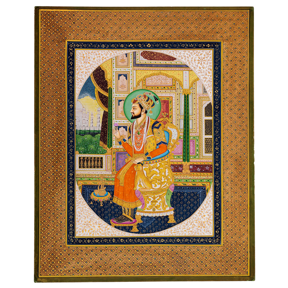 Shah Jahan (Unframed Miniature Painting)