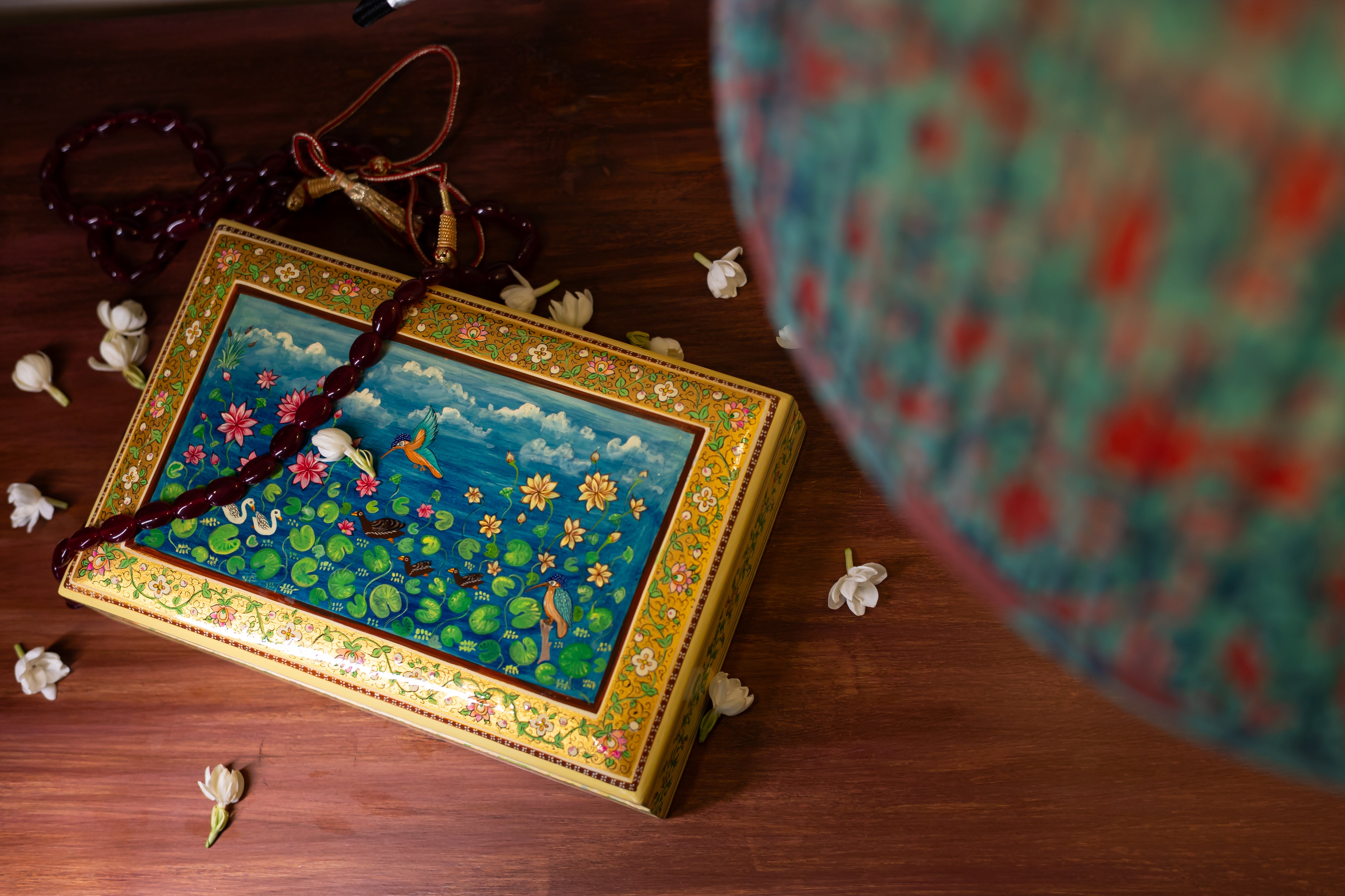Morning Garden Papier Mache Box