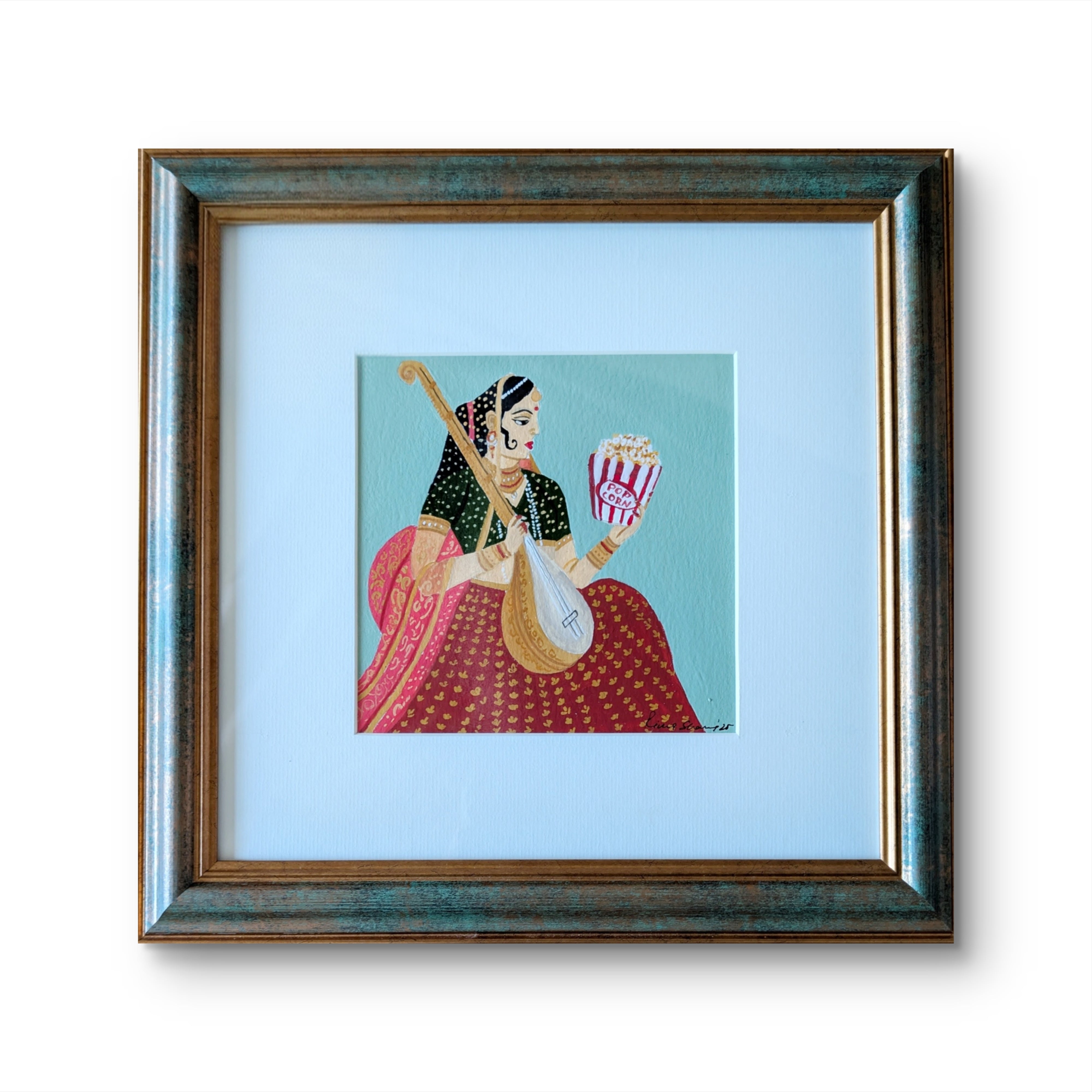 The Regal Rebel (Framed Gouache Painting)