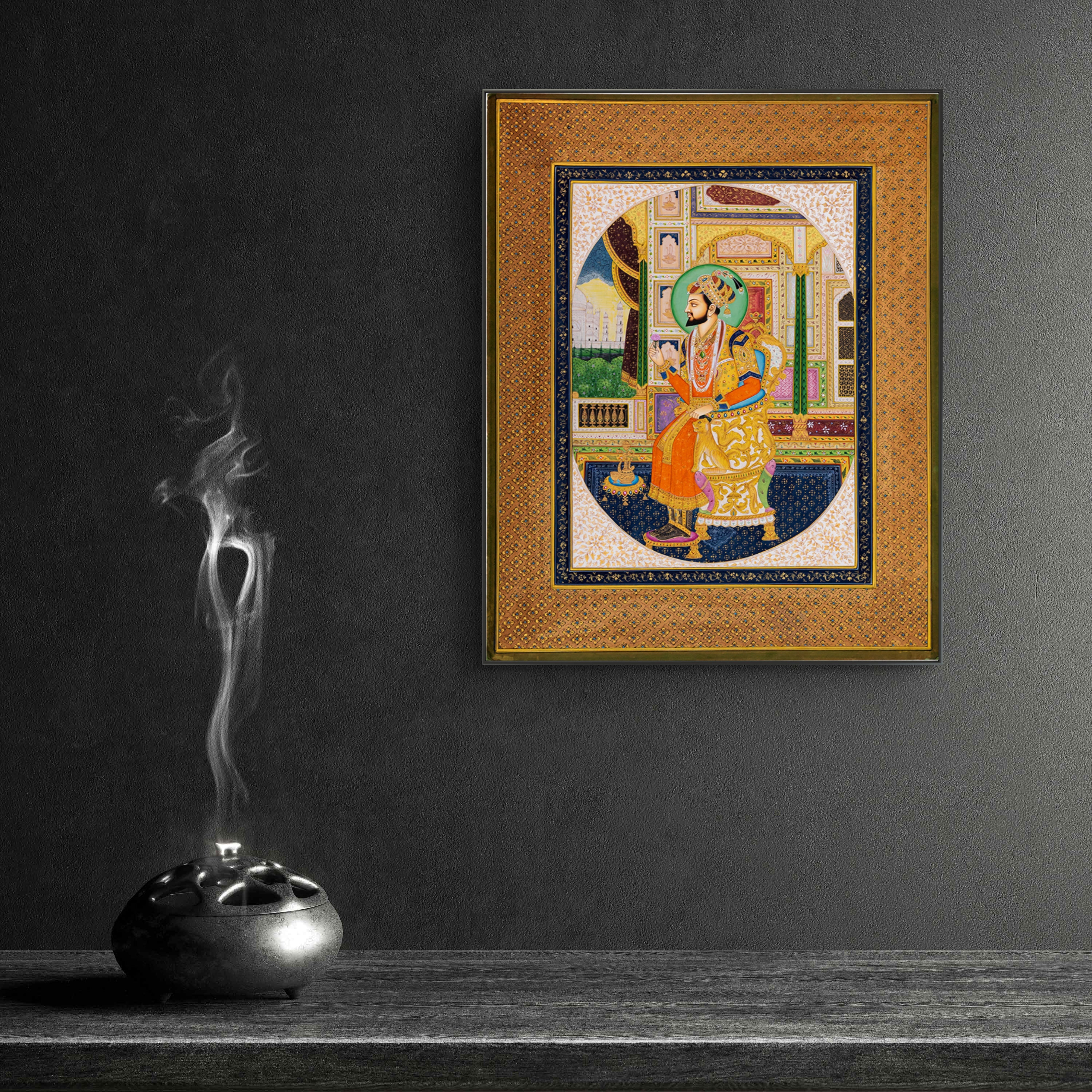 Shah Jahan (Unframed Miniature Painting)