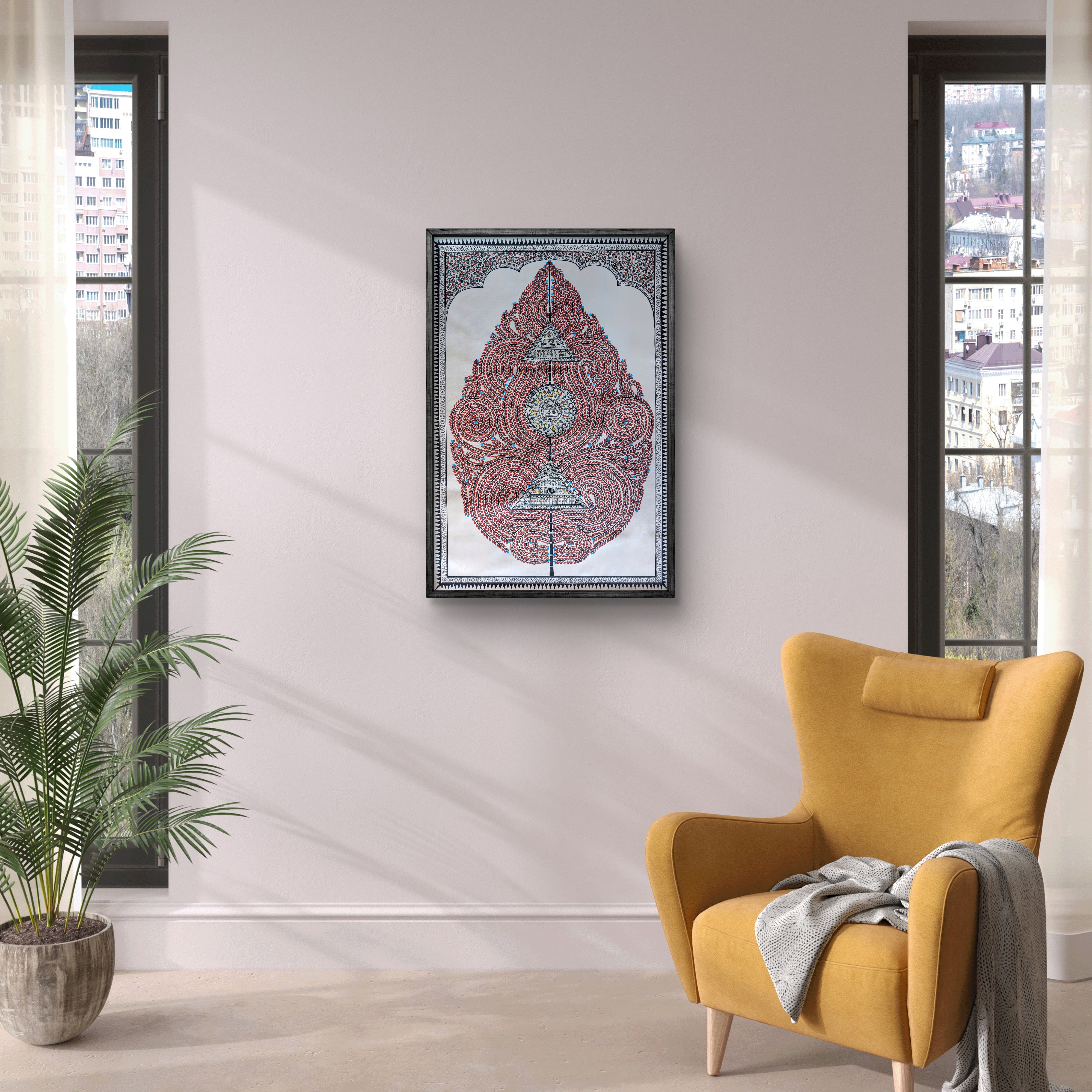 Sacred Symmetry Pattachitra (Unframed)