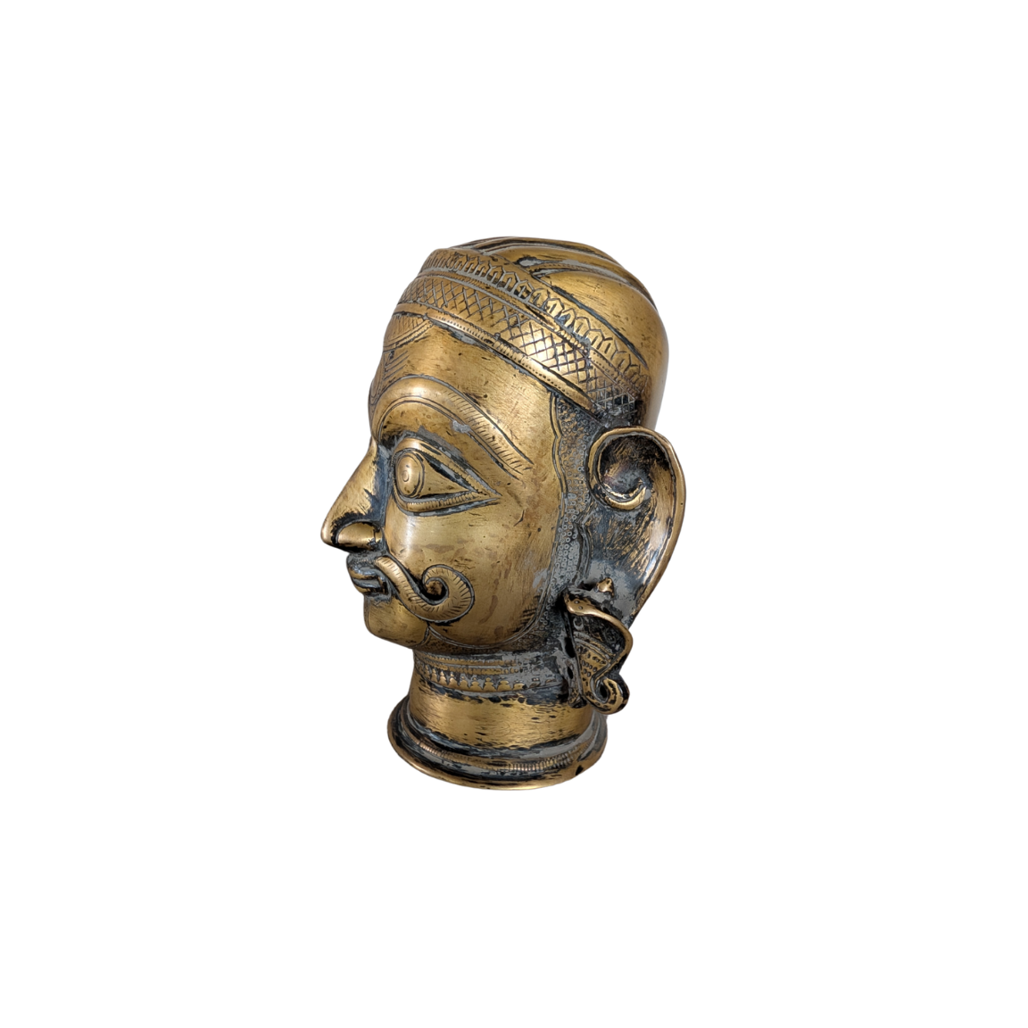 Brass mukhalingam head sculpture 