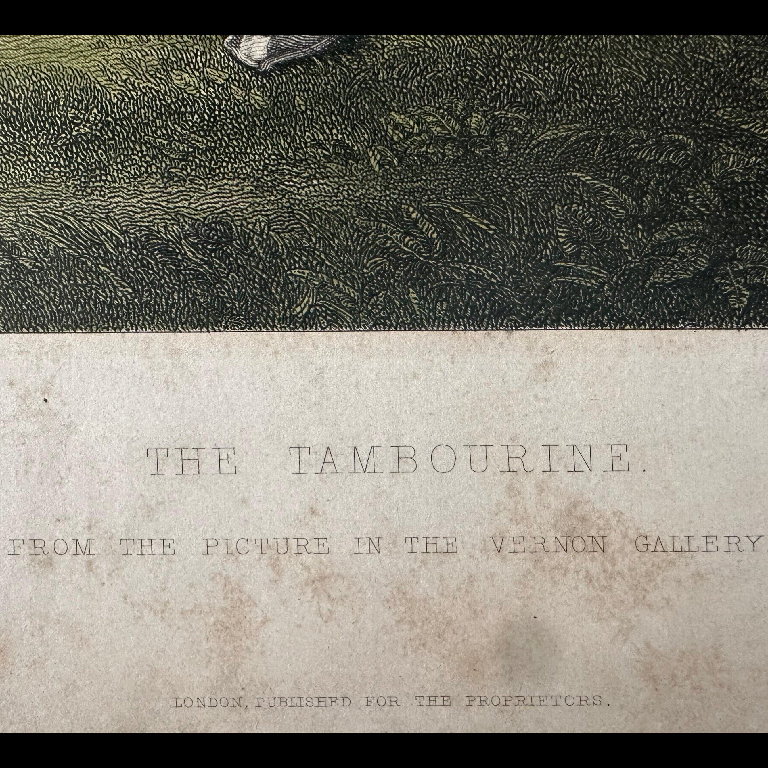 Vintage engraving of a landscape with text at the bottom