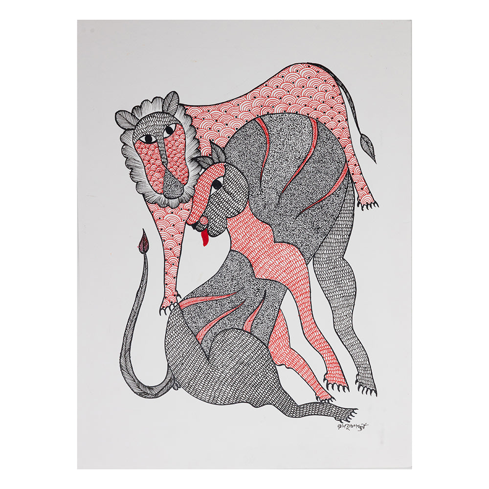 Wild Beasts (Gond, Unframed)