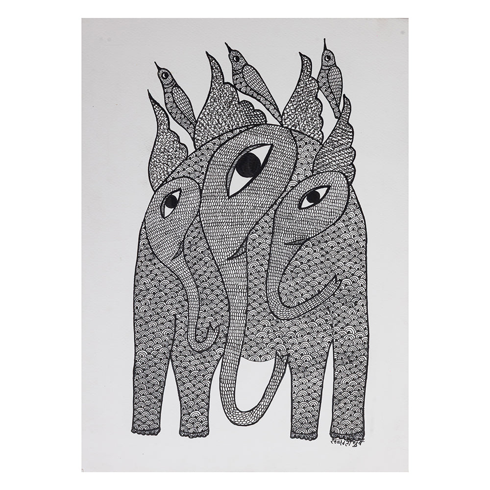Tusker Tales (Gond, Unframed)